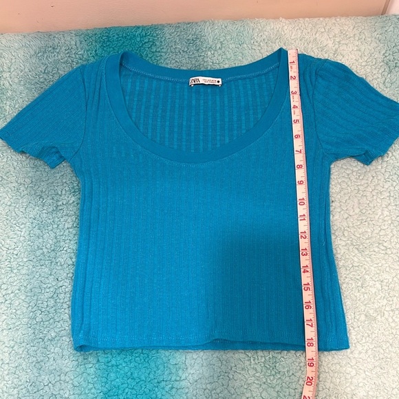 🔥ZARA Blue Ribbed Knit Top🔥 - Picture 3 of 5